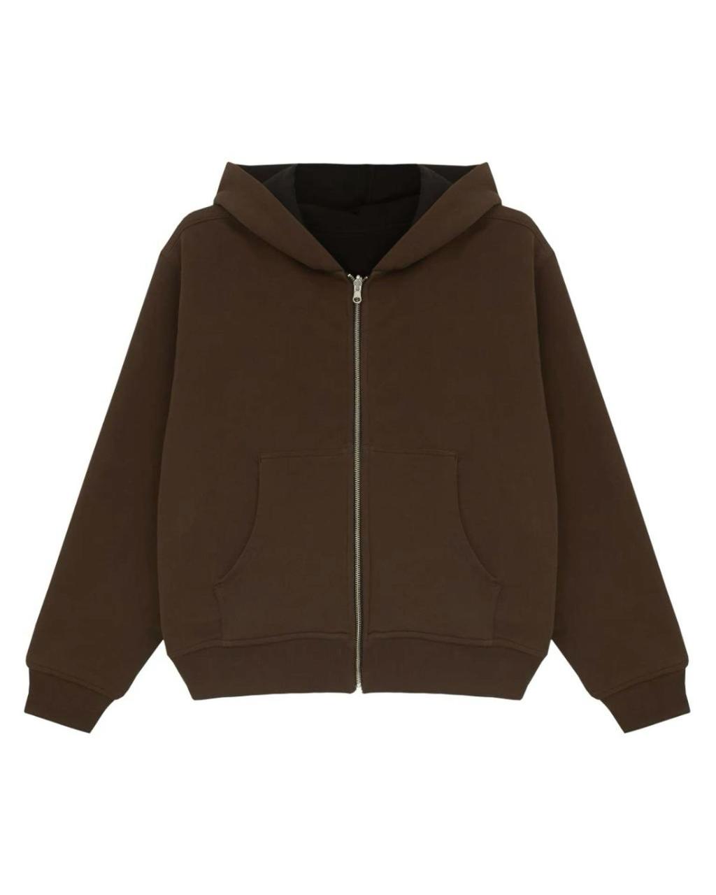 Brown Zip Up Hoodie