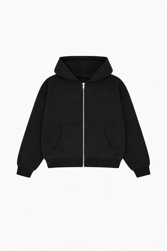 Black Zip Up Hoodie